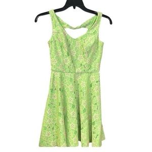 Lilly Pulitzer dress Freja Pique Lace New Green dress floral new women Size 0